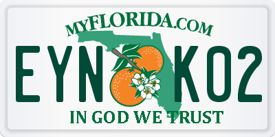 FL license plate EYNK02