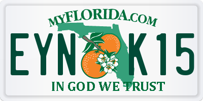 FL license plate EYNK15