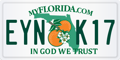FL license plate EYNK17