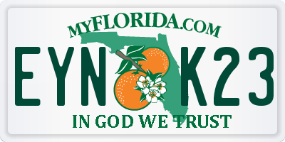 FL license plate EYNK23