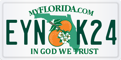 FL license plate EYNK24