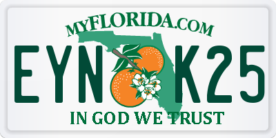 FL license plate EYNK25