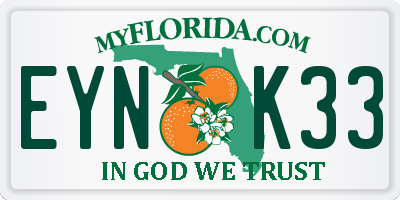 FL license plate EYNK33