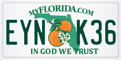 FL license plate EYNK36