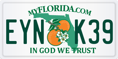 FL license plate EYNK39