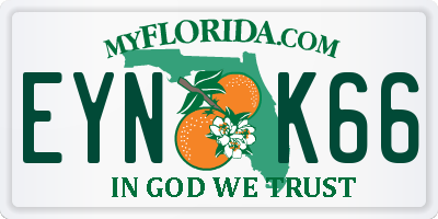 FL license plate EYNK66
