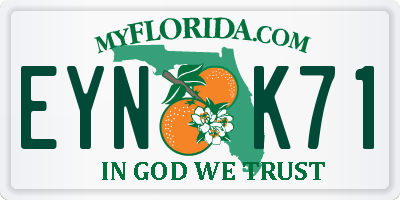 FL license plate EYNK71