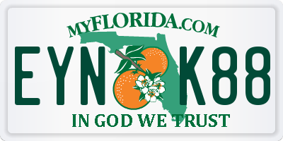 FL license plate EYNK88