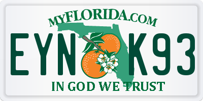 FL license plate EYNK93