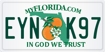 FL license plate EYNK97