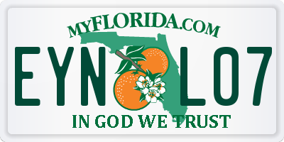 FL license plate EYNL07