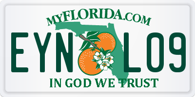 FL license plate EYNL09