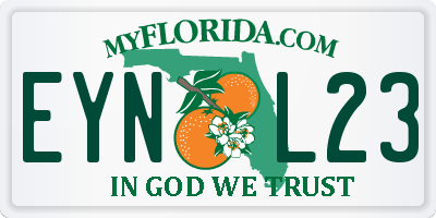 FL license plate EYNL23