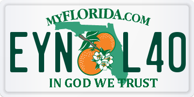 FL license plate EYNL40