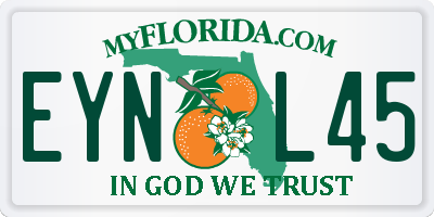 FL license plate EYNL45
