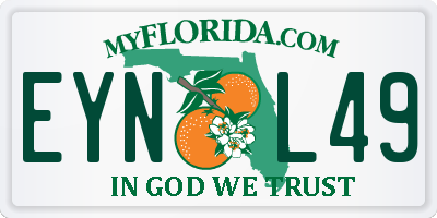 FL license plate EYNL49