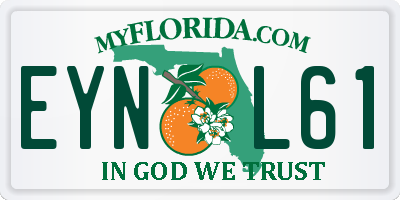 FL license plate EYNL61