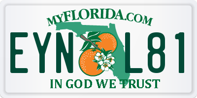 FL license plate EYNL81