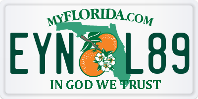 FL license plate EYNL89