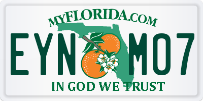 FL license plate EYNM07