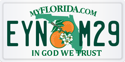 FL license plate EYNM29