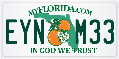 FL license plate EYNM33