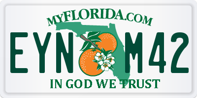 FL license plate EYNM42