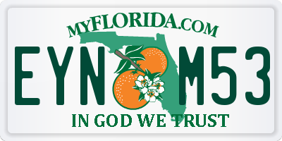 FL license plate EYNM53
