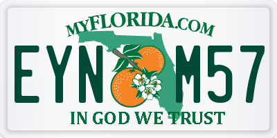 FL license plate EYNM57
