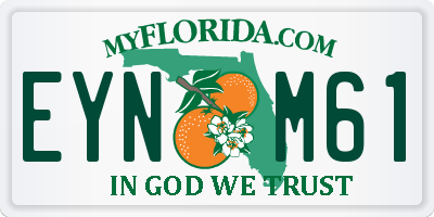 FL license plate EYNM61