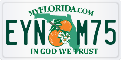 FL license plate EYNM75