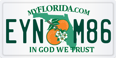 FL license plate EYNM86
