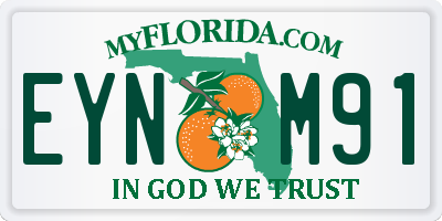 FL license plate EYNM91
