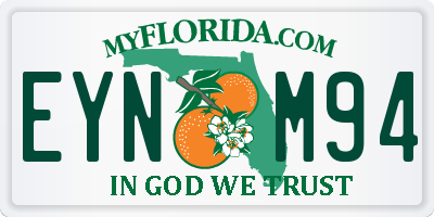 FL license plate EYNM94