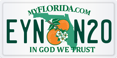 FL license plate EYNN20