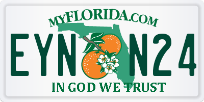FL license plate EYNN24