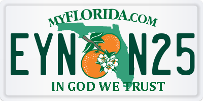 FL license plate EYNN25