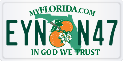 FL license plate EYNN47
