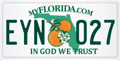 FL license plate EYNO27