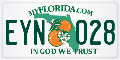 FL license plate EYNO28