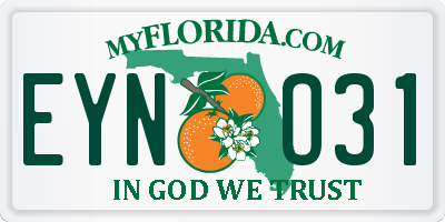FL license plate EYNO31