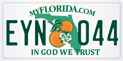 FL license plate EYNO44