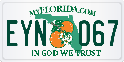 FL license plate EYNO67