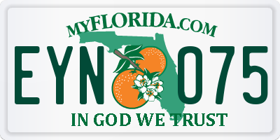 FL license plate EYNO75