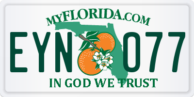 FL license plate EYNO77
