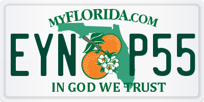 FL license plate EYNP55