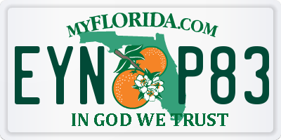 FL license plate EYNP83