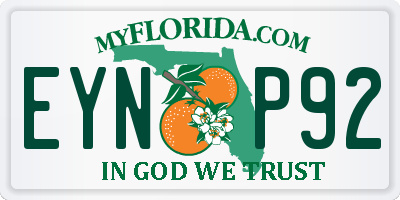 FL license plate EYNP92