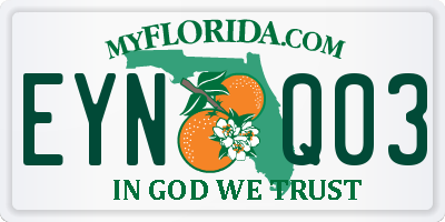 FL license plate EYNQ03