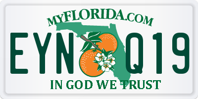 FL license plate EYNQ19